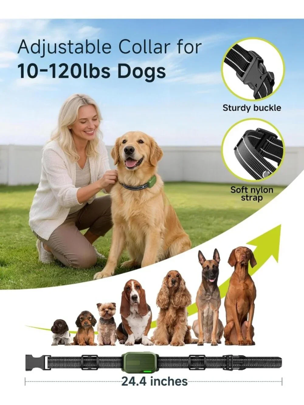 Rechargeable Dog Training Collar - 4500FT Remote, Waterproof, Vibration & Beep